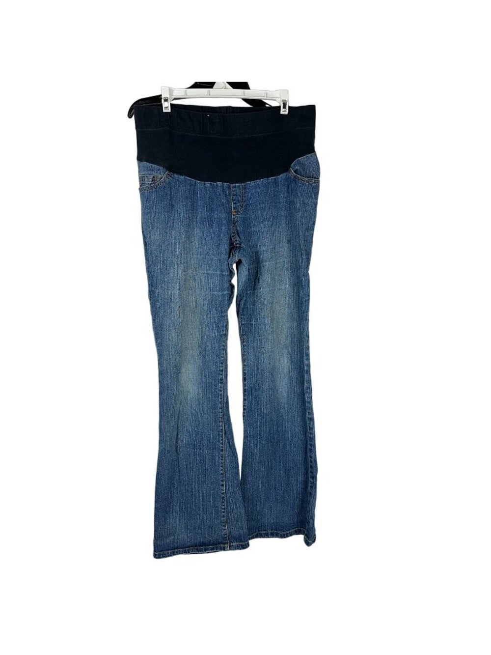Oh Baby By Motherhood Maternity Bootcut Jeans Size Large Blue Stretch Denim